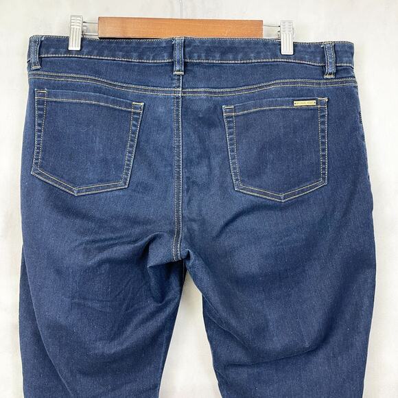 Michael Kors Womens Jeans Size 14P Jegging Stretch Dark Wash Lightweight Classic - Picture 5 of 10